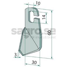 Vingkniv hger, slipad - 995779