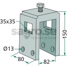 Hllare kpl. Ram 80X80 Pinnar 32X10/12