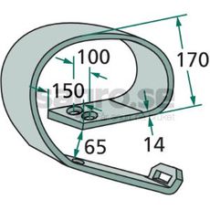 Fjderblad 150x170x14