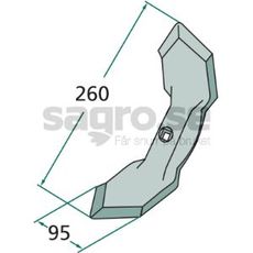 Skr Tjocklek = 8 95X260mm 7/16" UNF