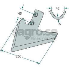 Skr K30 260mm Doublet- Record, Kongskilde 05000487