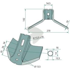 Vingskr 270X142mm Vogel & Noot CV008008