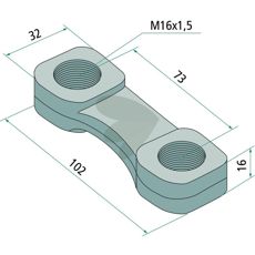 Bygelmutter M16x1,5