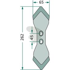 Skr K32 65X262mm hlavstnd 45mm 105000483