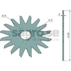 Sskiva 330mm 75mm