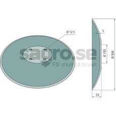 Tallrik slt 500x5mm 4 fsthl