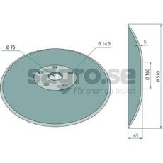 Tallrik slt 510x5mm 5 fsthl