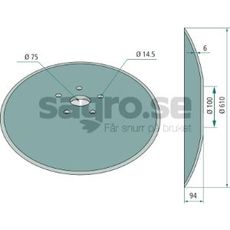 Tallrik slt 610x6mm 5 fsthl