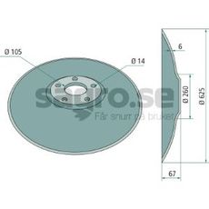 Tallrik slt 625x6mm 5 fsthl