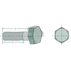 Skruv  M20x1,5x55 mm 10.9