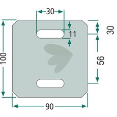 Avskraparplatta Frandent med flera. 90X100mm