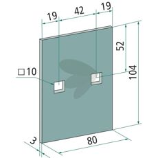 Avskraparplatta Howard / Kongskilde med flera. 80X104mm