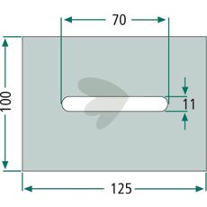 Avskraparplatta 100X125mm 3011