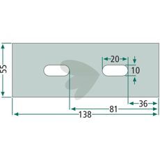 Avskraparplatta 55X138mm 1.1606.3479.0