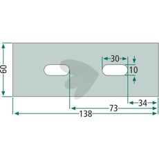 Avskraparplatta 60X138mm 1.1680.1661.0