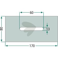 Avskraparplatta Rabe med flera 80X170mm