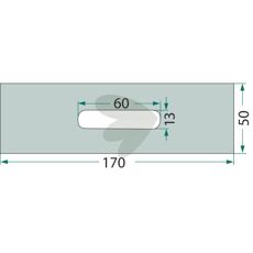 Avskraparplatta 50X170mm 84062501