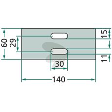 Avskraparplatta Sicma med flera. 60X140mm