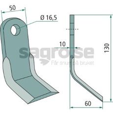 Y-slaga Agricom hl 16,5mm