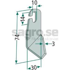 Vingkniv hger, slipad - 994123