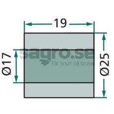 Bussning slaga Agricom 19X25mm hl 17mm