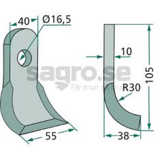 Y-slaga HMF,Fischer,Palladino,Pegoraro hl 16,5mm