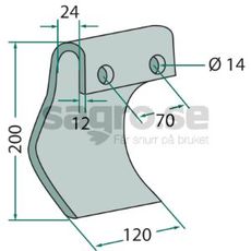 Slagkniv Dcker hl 14 mm