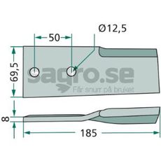 Kniv rak - 64462