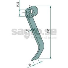 Slaga 190X30mm Kverneland  - T40005143R