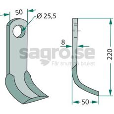 Y-slaga Rivierre Casalis hl 25,5mm