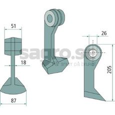 Hammarslaga 26 mm 205 mm