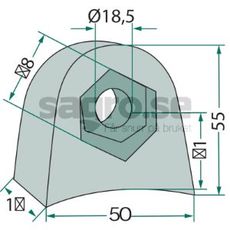 Fste 50X55X18, 5