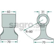 Hammarslaga 60/70mm, hl 31mm