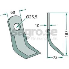 Y-slaga Tortella 60X187mm, hl 25,5mm