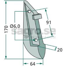 Sskr Amazone m.fl. 20X170mm hl 6mm