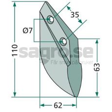 Sskr Lemken (Hassia) m.fl. 110mm hl 7mm