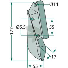 Sskr Lemken (Hassia) m.fl. 177mm hl 5,5mm