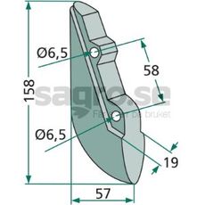 Sskr Reform m.fl. 158mm hl 6,5mm