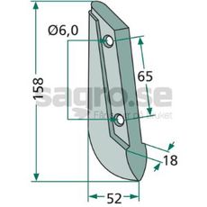 Sskr Saxonia m.fl. 18X158mm hl 6mm