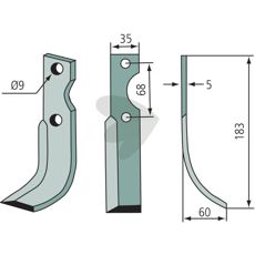 Jordfrskniv RL50/12BL55BL60S.520