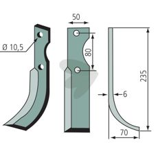 Jordfrskniv RL95/12(12-7)