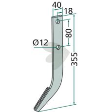 Frskrok Hrdmetallbelggning 355x40x12