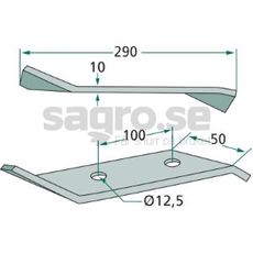 Kniv 10X12, 5X290X50