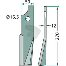 Rotorkniv Kuhn (Huard) 270 mm
