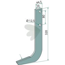 Frskrok med hrdmetallplatta 320x44, 5x12, 5