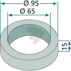 Avstndsstycke 15X95mm Material GG 20