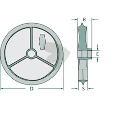 Cambridgering D (mm) 510, S (mm) 70, E (mm) 60