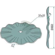 Cutterskiva Korrugerad,  460 X 4 Mm