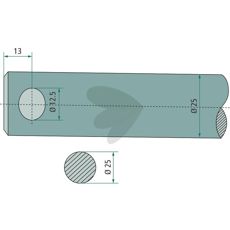 Balspjut bjd, frontpinne Lngd 560mm Mailleux 55026