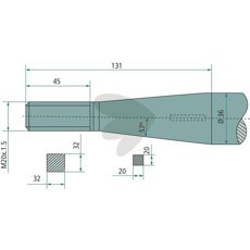 Balspjut konisk mutter Baas/Trima,Kverneland M20X1,5